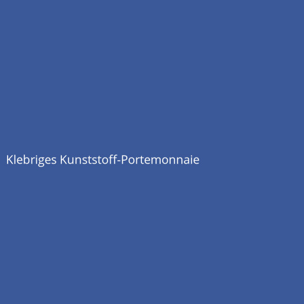 Klebriges Kunststoff-Portemonnaie