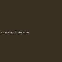 Exorbitante Papier-Socke